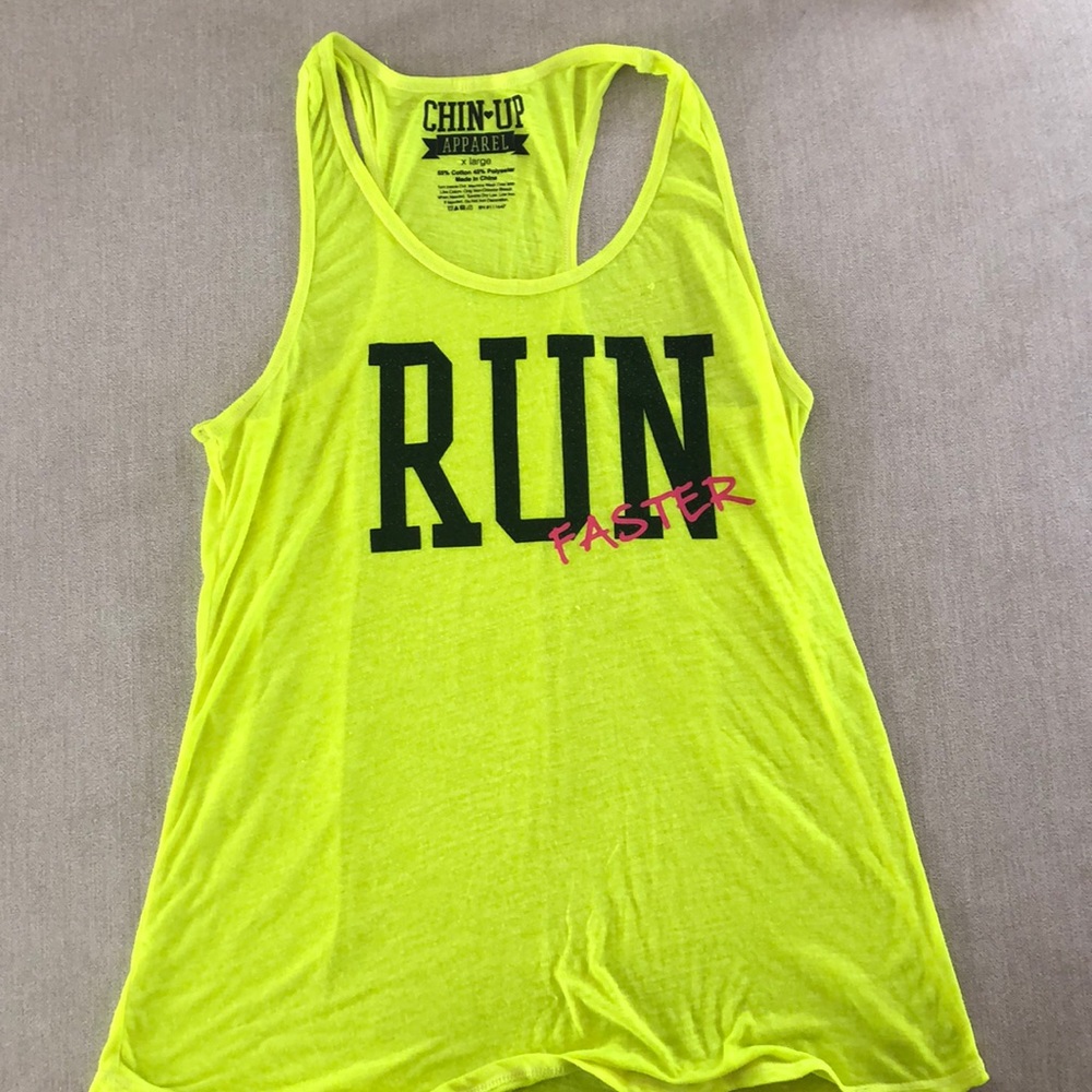 Neon yellow workout top